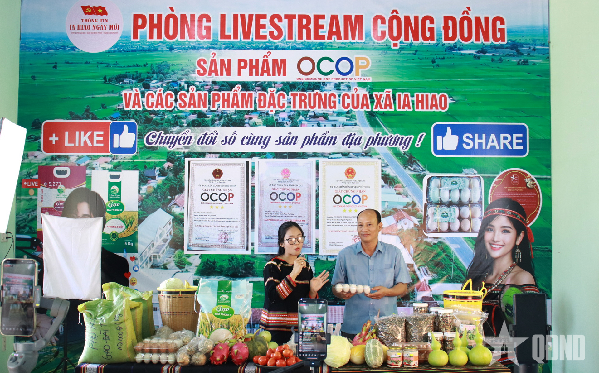 Gia Lai: Livestream bán nông sản, gây quỹ hỗ trợ 1.000 học sinh